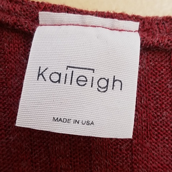 Kaileigh Long red Open Sweater - XS - Picture 4 of 5